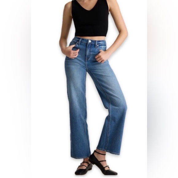 Quince Denim - Quince Women’s Stretch High Rise Straight Jeans Medium Wash size 26 inseam 28